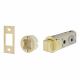 FastLatch Tubular Push-Fit Bathroom Deadbolt - 60mm Case - 44mm Backset - Polished Brass