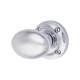 Polished Chrome Oval Mortice Door Knob - 57mm Rose Diameter