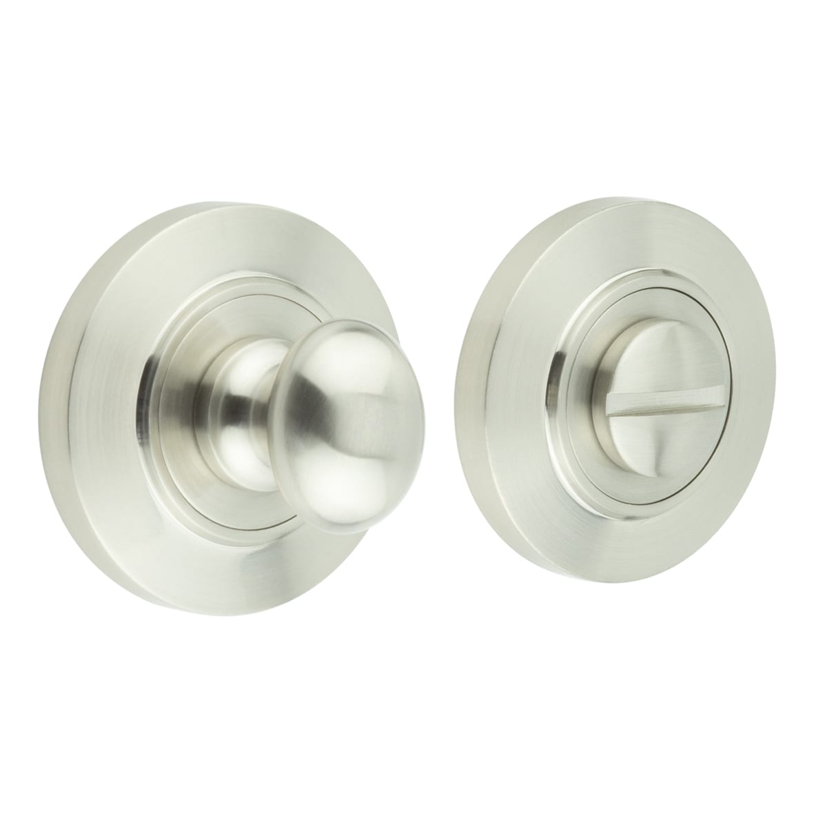 Inner 1 Turn & Release with Chamfered Rose - 47mm Diameter - Satin Nickel