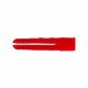 HDPE Plastic Wall Plug - 6 x 31mm - Red - Pack of 100