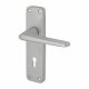 Satin Aluminium Keyhole Lock Door Handles - Lynx Range - 154 x 40mm