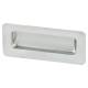 Rectangular Flush Recessed Sliding Door Cabinet Pull Handle - 110 x 56mm - Satin Chrome