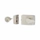 Roller Bolt Deadlocking Nightlatch - 60mm Backset - Silver Case/Satin Chrome Cylinder