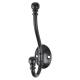 Diecast Ball End Single Hat & Coat Hook - 130 x 35mm - Black
