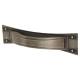 Titan Georgian Cabinet Pull Handle on Backplate - 96mm Centres - Pewter