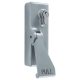 Outside Access Device with Cylinder - Lift Pad - Silver