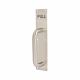 Satin Stainless Steel 19mm D-Bar Door Pull Handle on Plate - PULL - Screw Fix - 275 x 60 x 1.5mm