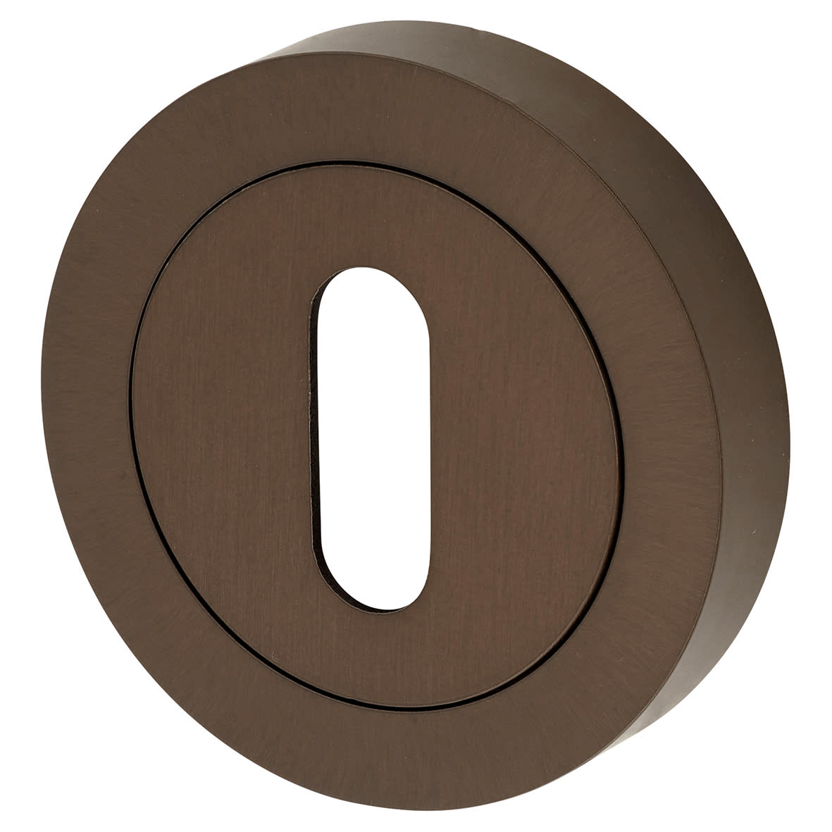 Escutcheon - 50mm Diameter - Keyhole - Dark Bronze