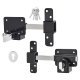 Locking Long Throw Gate Lock - 70mm Gate Thickness - Euro Thumbturn Cylinder - 316 Stainless Steel