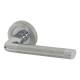 Polished/Satin Chrome Door Handles on Round Rose - Belmonte Range