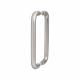 Satin Aluminium 19mm D-Bar Door Pull Handles - Back to Back - 225mm Centres