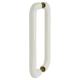 Diamond White Nylon D-Bar Door Pull Handles - Back to Back - 425mm c/c