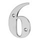 79mm Screw Fix Door Numeral - 6 / 9 - Bright Chrome