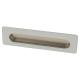 Rectangular Flush Cabinet Pull Handle - 139 x 39mm - Matt Chrome