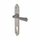 Pewter Gothic Euro Lock Door Handles - Long Plate - 247 x 44mm