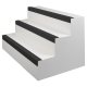 Heavy Duty Anti Slip Stair Nosing Strip - 1000 x 55 x 55mm - Black