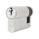 5 Pin 51mm Euro Single Cylinder - 40 + 11mm - Polished Nickel - Keyed to Differ