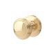 Polished Brass Rimmed Mortice Door Knob - 70mm Rose Diameter - Delamain Range
