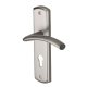 Marcus Satin Nickel Euro Lock Door Handles - Centaur Range - 189 x 48mm