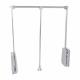 Pull Down Wardrobe Rail Lift - 830-1150mm - Max Weight 12kg - Chrome