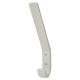 AR617A Nylon Single Hat & Coat Hook Face Fix - 164 x 20 x 35mm - Diamond White