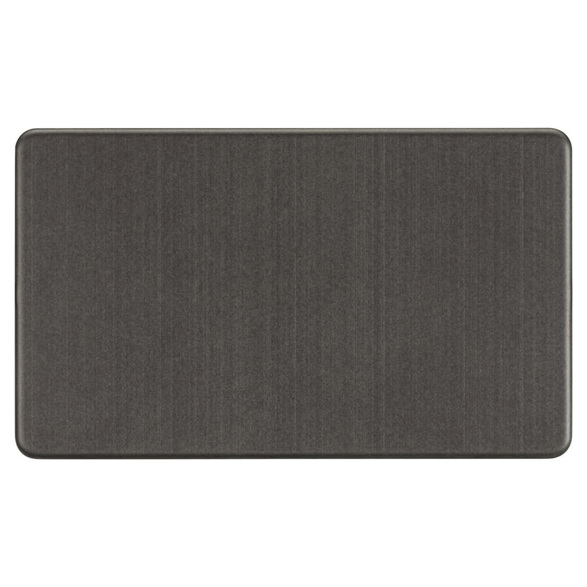 2 Gang Blank Plate - Smoked Bronze
