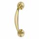 Victorian Polished Brass Bow Door Pull Handle - Screw Fix - 150 x 35mm