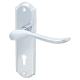 Polished Chrome Scroll Keyhole Lock Door Handles - Turin Range - 170 x 46mm