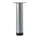 Round Adjustable Cabinet Furniture Leg - 32 x 200mm - Silver Grey