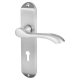 Satin Chrome Scroll Keyhole Lock Door Handles - Ancona Range - 180 x 39mm