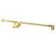 Screw Jack Skylight Stay - 300mm Length - 250mm Throw - Polished Brass