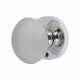 Polished Chrome Solid Brass Round Mortice Door Knob - 58mm Rose Diameter