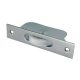 Square Axle Sash Window Pulley - 44mm Curved Nylon Wheel - Satin Chrome