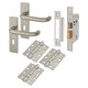 Satin Stainless Steel 19mm Return to Door 3 Lever Sashlock Door Handles Pack