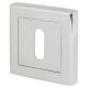 Square Escutcheon - 52 x 52mm - Keyhole - Polished Chrome