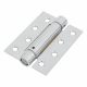 Adjustable Self Closing Fire Door Spring Hinge - 102 x 76 x 3mm - Polished Chrome - Pack of 3