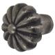 Flower Round Cabinet Knob - 30mm Diameter - Pewter Effect