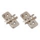 CLIP Cruciform Cabinet Mounting Plate - Screw On - 0mm Spacing - Pressed Steel - Pair