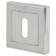 Square Escutcheon - 52 x 52mm - Keyhole - Satin Chrome