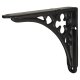 Clover Shelf Bracket - 125 x 100mm - Black