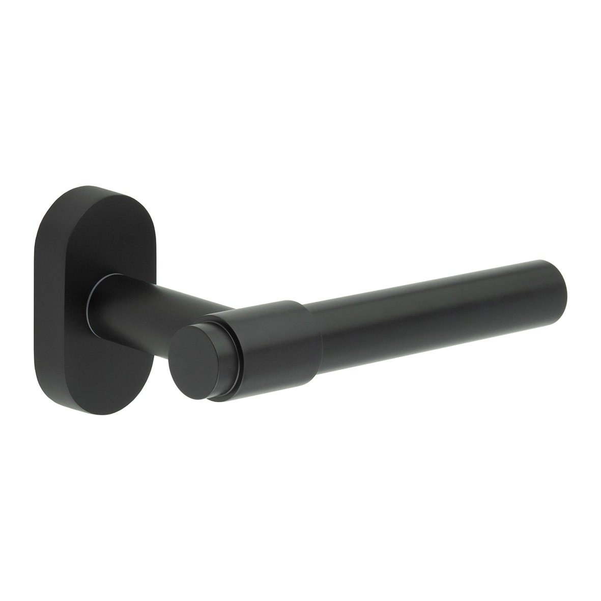 Black uPVC Multipoint Door Handles on Oval Rose - CR-103 Range