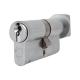 10 Pin 64mm Euro Thumbturn Cylinder - 32mm Turn + 32mm - Satin Chrome - Master Keyed