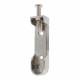 30 x 15mm Hanging Rail End Socket with Bolt Through Shelf Fixing - Pol Chrome - Pack of 2