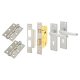 Satin Chrome Victorian Straight 3 Lever Sashlock Door Handles Pack