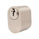 6 Pin Scandinavian Oval Cylinder - External - Anti-Drill - Polished Nickel