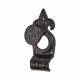 Elan Metalized Antique Black Iron Rim Cylinder Latch Cover Escutcheon - 144 x 63mm