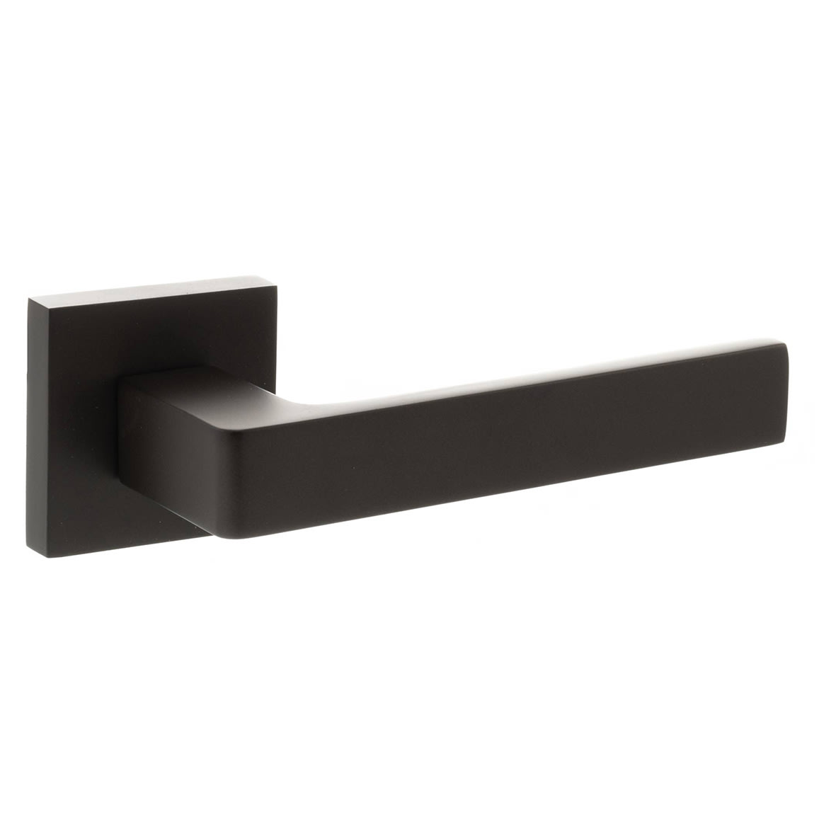 Status Montana Door Handle on Square Rose - Urban Dark Bronze