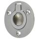 Round Flush Ring Cabinet Pull Handle - 38mm Diameter - Satin Chrome