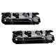 CLIP Straight Cabinet Mounting Plate - Screw On - 3mm Spacing - Steel - Black Onyx - Pair