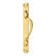 Polished Brass Laurin Offset Door Pull Handle on Plate - Screw Fix - 375 x 45mm - RH